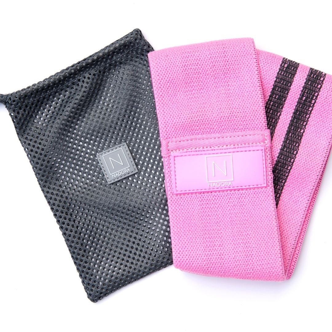 Nadora Hip, Glute and Booty Band, Medium Resistance (Pink)